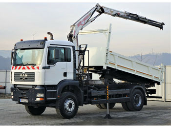 Kipper vrachtwagen, Kraanwagen MAN TG 310 A  Kipper 4,50m+Bordmatic/Kran*4x2!: afbeelding 1