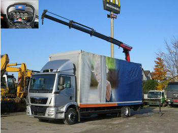 Vrachtwagen met open laadbak, Kraanwagen MAN TG-M 15.250 BL Pritsche Heckkran 4xhydr+Funk: afbeelding 1