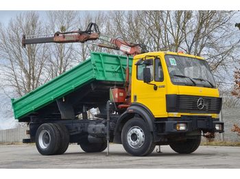 Kipper vrachtwagen MERCEDES-BENZ SK 1824 1993 - tipper + crane: afbeelding 1