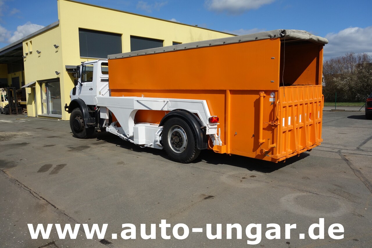 Containertransporter/ Wissellaadbak vrachtwagen MERCEDES-BENZ Unimog U1700 Ruthmann Cargoloader  mit Wechselcontainer: afbeelding 3