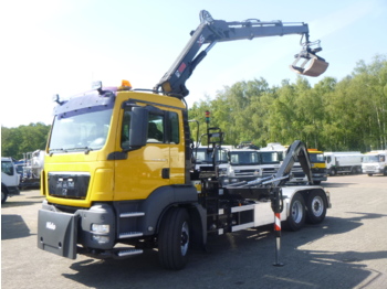 Haakarmsysteem vrachtwagen M.A.N. TGS 26.320 6x4 container hook + Hiab XS166 E-2 HiPro + rotator/grapple: afbeelding 1