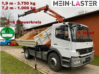 Kipper vrachtwagen Mercedes-Benz 1222  Meiller Atlas 75.2- 7,2 m 1.000kg 5+6: afbeelding 1