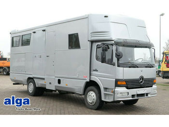 Veewagen vrachtwagen Mercedes-Benz 1223 L/Pferdetransporter/Wohnabteil/AHK/3 Sitze: afbeelding 1