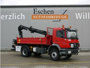 Kipper vrachtwagen Mercedes-Benz 1829 K Axor, 4x2, Klima, Hiab 099 E-2 Kran: afbeelding 1