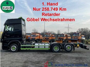 Containertransporter/ Wissellaadbak vrachtwagen Mercedes-Benz 2542 BDF 6x2 Big Space Neuzustand 1. Hand Navi: afbeelding 1