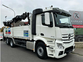 Vrachtwagen met open laadbak Mercedes-Benz 2545 Actros  Hiab 166 K Pro Baustoff Euro6: afbeelding 1