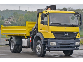 Mercedes-Benz AXOR 1829 * KIPPER 5,00m + PM SERIE 14 * TOP  - Kraanwagen, Kipper vrachtwagen: afbeelding 3