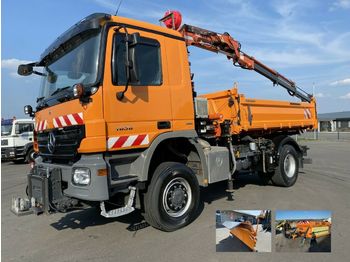 Kipper vrachtwagen, Kraanwagen Mercedes-Benz Actros 1836 4x4 Winterdienst Kran Wechselsystem: afbeelding 1