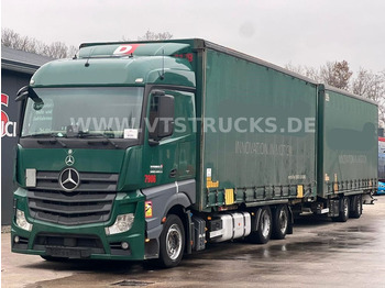 Schuifzeilen vrachtwagen Mercedes-Benz Actros 2536 Euro6 6x2 +  H&W HWTCAB 1878 BDF-Zug: afbeelding 1