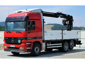 Vrachtwagen met open laadbak Mercedes-Benz Actros 2540 Pritsche 6,00m + Kran 6x2!: afbeelding 1