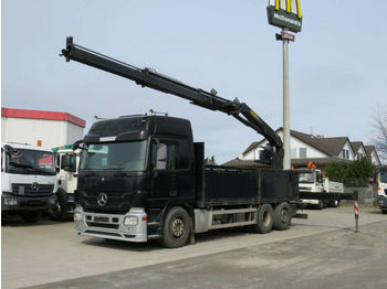 Vrachtwagen met open laadbak, Kraanwagen Mercedes-Benz Actros 2546 L 6x2  Pritsche Heckkran Lift/Lenk: afbeelding 1