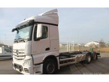 Containertransporter/ Wissellaadbak vrachtwagen Mercedes-Benz Actros 2551 6x2*4 serie 5506 Euro 6: afbeelding 1