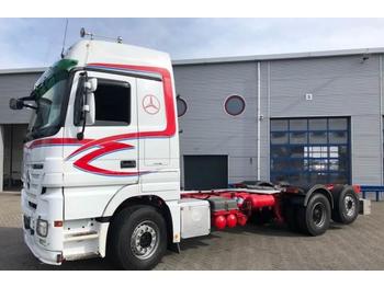 Containertransporter/ Wissellaadbak vrachtwagen Mercedes-Benz Actros 2551 V8 6x2 Hubreduction Retarder Very Good: afbeelding 1