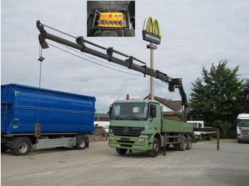 Vrachtwagen met open laadbak, Kraanwagen Mercedes-Benz Actros 2641 6x4  Pritsche Heckkran 28m/to,6xhydr: afbeelding 1