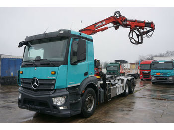 Haakarmsysteem vrachtwagen, Kraanwagen Mercedes-Benz Antos 2543 BL M Meiller + MKG-Kran *Lenk+Lift: afbeelding 1