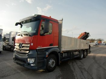 Vrachtwagen met open laadbak Mercedes-Benz Antos 2543 , Baustoffpritsche  ,Euro 6 Palfinger PK 20001K: afbeelding 1