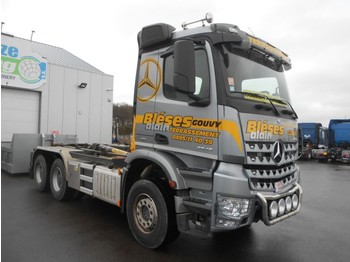 Haakarmsysteem vrachtwagen Mercedes-Benz Arocs 3345 - Euro 6 - Top condition + container: afbeelding 1