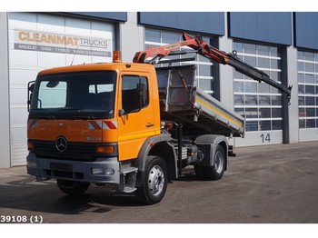 Kipper vrachtwagen Mercedes-Benz Atego 1018 4x4 Palfinger 4,5 ton/meter laadkraan: afbeelding 1