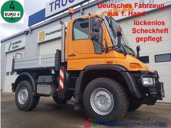 Kipper vrachtwagen, Gemeentelijke machine/ Speciaal Mercedes-Benz Unimog U 400 4x4 3 S. Wechsellenkung Scheckheft: afbeelding 1