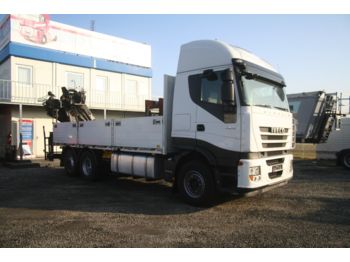 Openbakwagen vrachtwagen Iveco AS 260S42 HYDRAULIK CRANE HIAB 166E-4