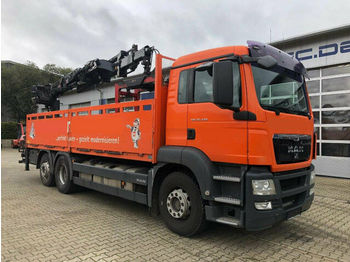 Openbakwagen vrachtwagen MAN TGS 26.440 6x2 Pritsche Kran HIAB 166K PRO