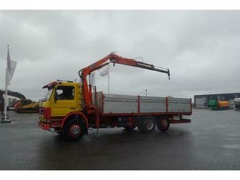 Openbakwagen vrachtwagen Scania P92.270 6X2 MANUAL FULL STEEL HIAB 985