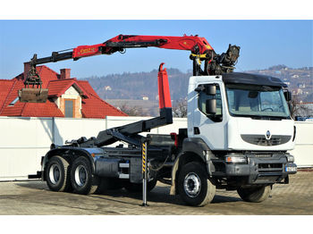 Haakarmsysteem vrachtwagen Renault KERAX 370 DXI Abrollkipper+Kran 6x4: afbeelding 1