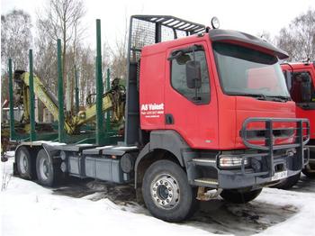 Renault KERAX 400.34, 6X4, mit kran - vrachtwagen