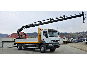 Vrachtwagen met open laadbak, Kraanwagen Renault Kerax 370 DXI*Pritsche6,30m+Kran/FUNK*Topzustand: afbeelding 1