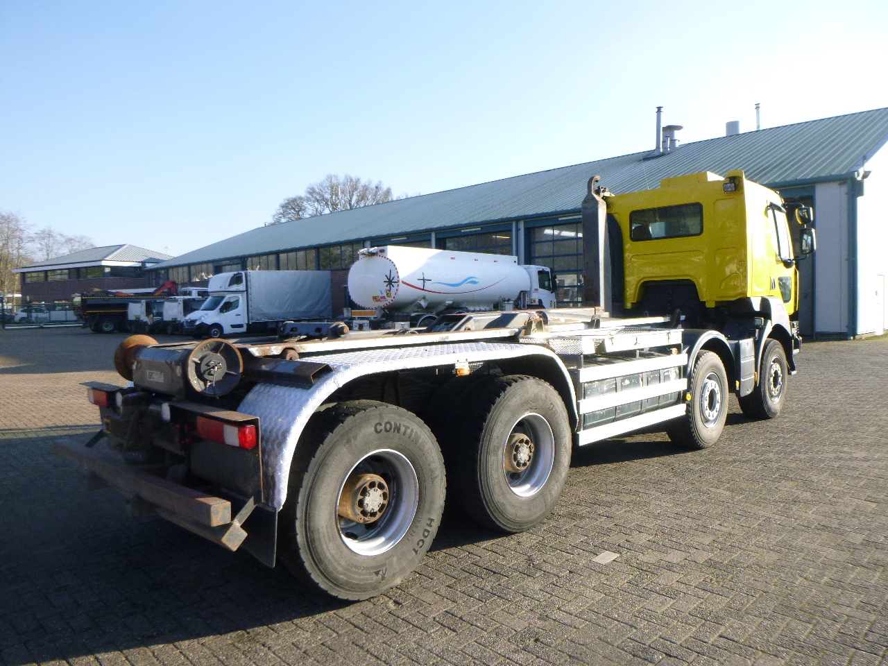 Haakarmsysteem vrachtwagen Renault Kerax 520.42 8x4 Euro 5 container hook: afbeelding 4
