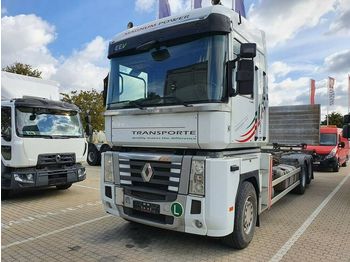 Containertransporter/ Wissellaadbak vrachtwagen Renault MAGNUM 520 DXI, BDF, 6x2, LBW,EEV: afbeelding 1