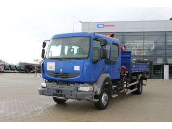 Kipper vrachtwagen, Kraanwagen Renault MIDLUM 220.14 P 4X4, THREESIDED,PALFINGER PK8500: afbeelding 1