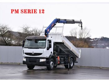 Kipper vrachtwagen, Kraanwagen Renault Premium 320 *KIPPER 4,80m + PM SERIE 12: afbeelding 1