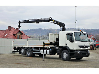 Vrachtwagen met open laadbak Renault  Premium 340 DXI Pritsche 7,10m+Kran/FUNK: afbeelding 1