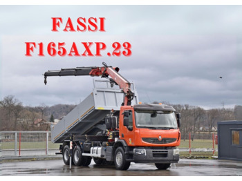 Kipper vrachtwagen, Kraanwagen Renault Premium 370 *FASSI F165AXP.23 + FUNK/ 6x4 * TOP: afbeelding 1