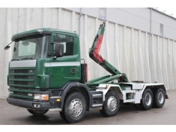 Haakarmsysteem vrachtwagen SCANIA 124.420 8x4 Klima Manuell Retarder AHK: afbeelding 1