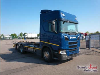 Containertransporter/ Wissellaadbak vrachtwagen SCANIA R 410 B6x2*4NB Lenk- Liftachse BDF NAVI DAB Kamera: afbeelding 1
