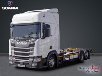 Containertransporter/ Wissellaadbak vrachtwagen SCANIA R 450 B6x2*4NB Multiwechsler,Lenkachse,Standklima: afbeelding 1