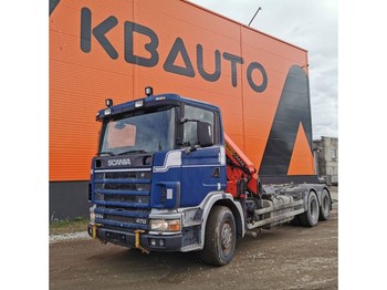 Containertransporter/ Wissellaadbak vrachtwagen, Kraanwagen Scania 124: afbeelding 1