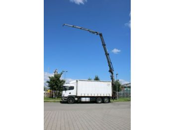 Schuifzeilen vrachtwagen, Kraanwagen Scania 124G 400 Hiab Crane 24 Meter 11.300kg: afbeelding 1