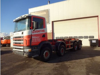 Containertransporter/ Wissellaadbak vrachtwagen Scania 124 G 8X4: afbeelding 1