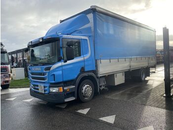 Schuifzeilen vrachtwagen Scania P250 4X2 EURO 6 - 18 TON - BOX 7,60 MTR + LAADKL: afbeelding 1