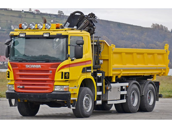 Kraanwagen, Kipper vrachtwagen Scania P380 Kipper 5,10m * KRAN + Bordmatic*6x6: afbeelding 5