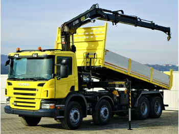 Kipper vrachtwagen Scania P420 Kipper 6,20m +Kran/FUNK*8x4*Topzustand: afbeelding 1