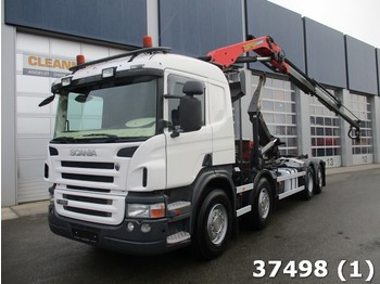 Haakarmsysteem vrachtwagen Scania P 420 8x2 Retarder Palfinger 12 ton/meter Kran: afbeelding 1