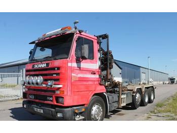 Containertransporter/ Wissellaadbak vrachtwagen Scania R143HL 6X2L FÖRL kranbil: afbeelding 1
