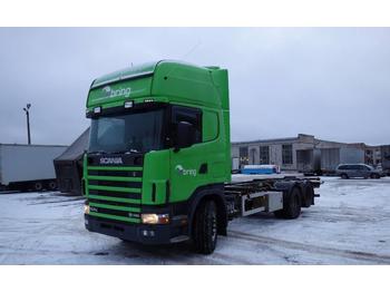 Containertransporter/ Wissellaadbak vrachtwagen Scania R164 GB6X2NB 480: afbeelding 1