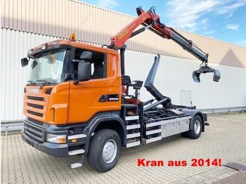 Haakarmsysteem vrachtwagen Scania R340 CA 4x4 R340 CA 4x4 mit Kran Palfinger PK13002/ Bj.2014: afbeelding 1
