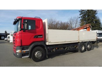 Vrachtwagen met open laadbak Scania R420 6x2 Pritsche 7m, Kran Terex Atlas 142.2, Retarder,AHK: afbeelding 1