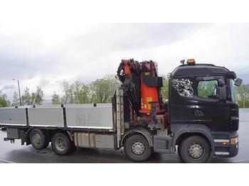 Vrachtwagen met open laadbak Scania R420 8x2 m/56TM Kran med vinsj: afbeelding 1